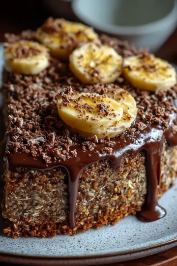 Gâteau Sain à l’Avoine, Banane & Cacao