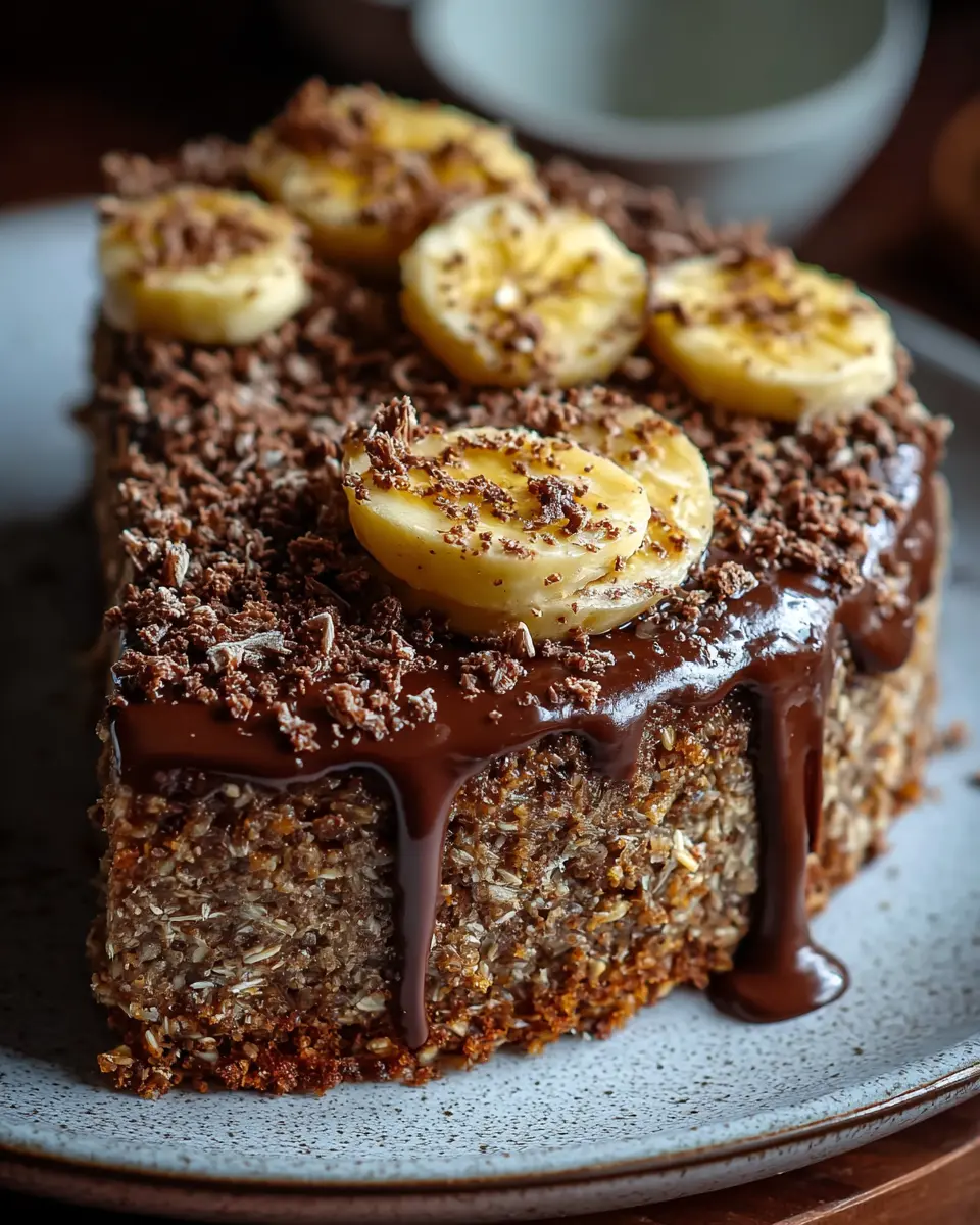 Gâteau Sain à l’Avoine, Banane & Cacao