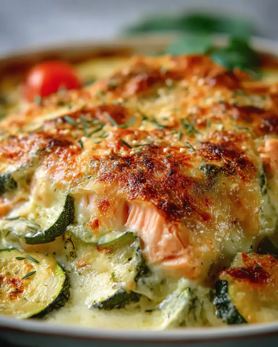 Gratin léger de saumon & courgettes spécial minceur