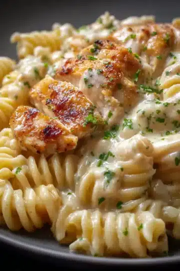 Pâtes au Poulet et Sauce Crémeuse au Boursin