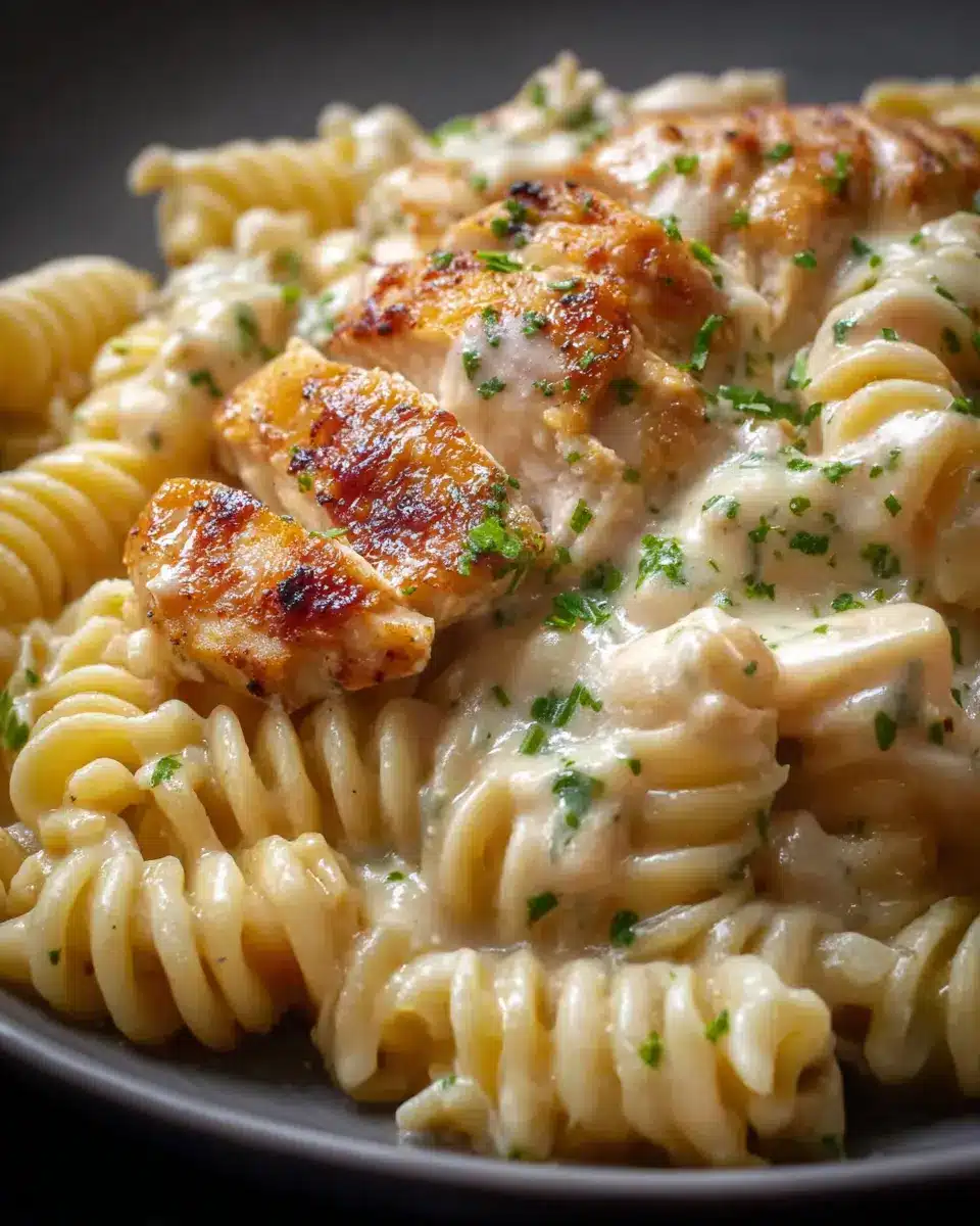 Pâtes au Poulet et Sauce Crémeuse au Boursin