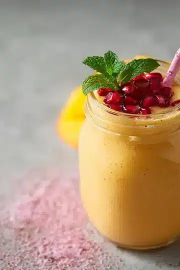 Smoothie mangue-coco à la grenade