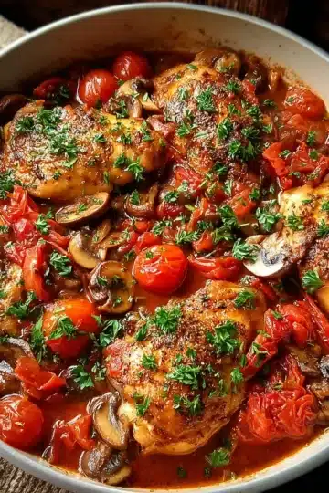 Poulet Sauté Chasseur à la Tomate