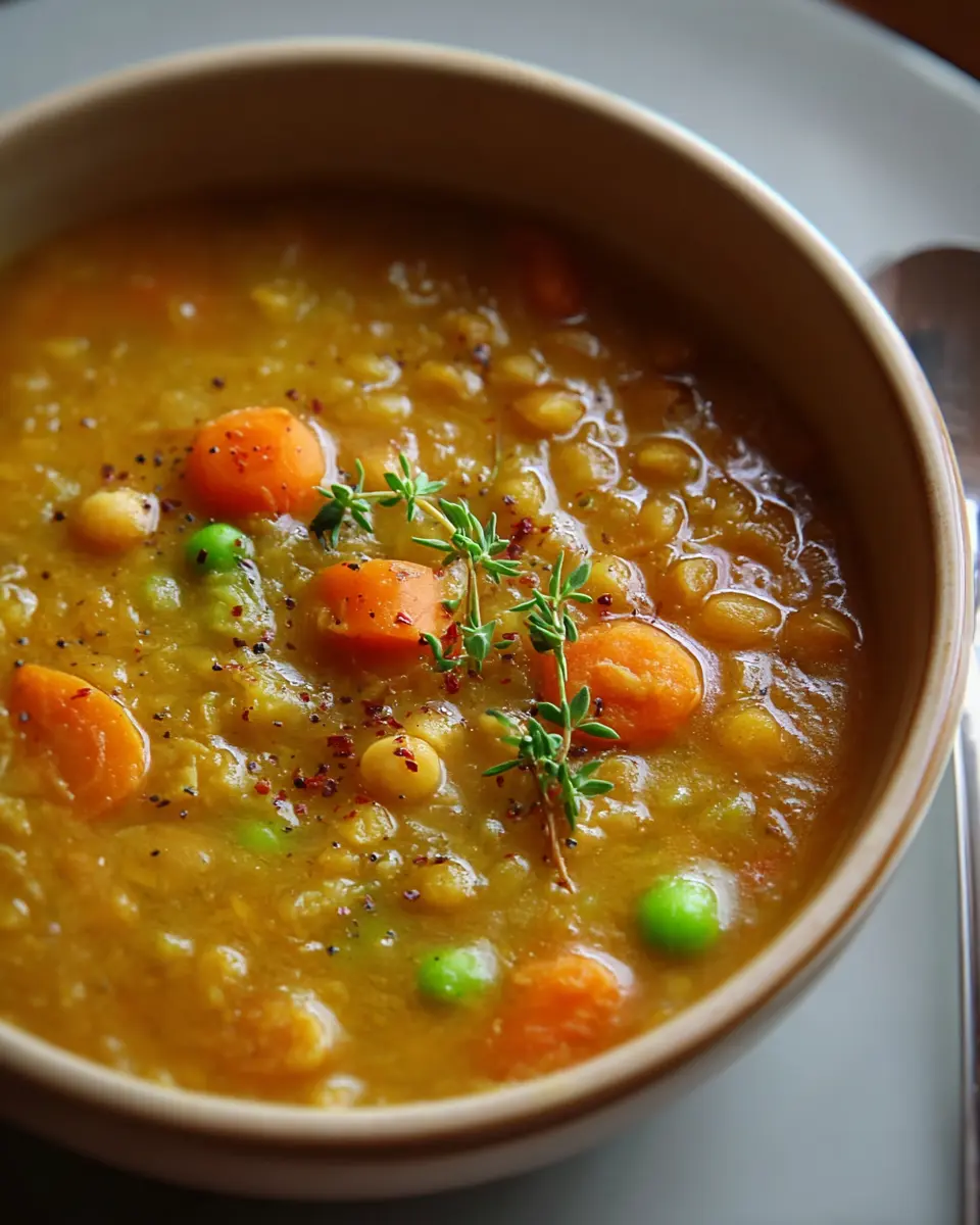 Soupe Réconfortante aux Pois Cassés
