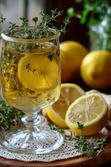 Sirop de Thym Maison au Citron et Gingembre