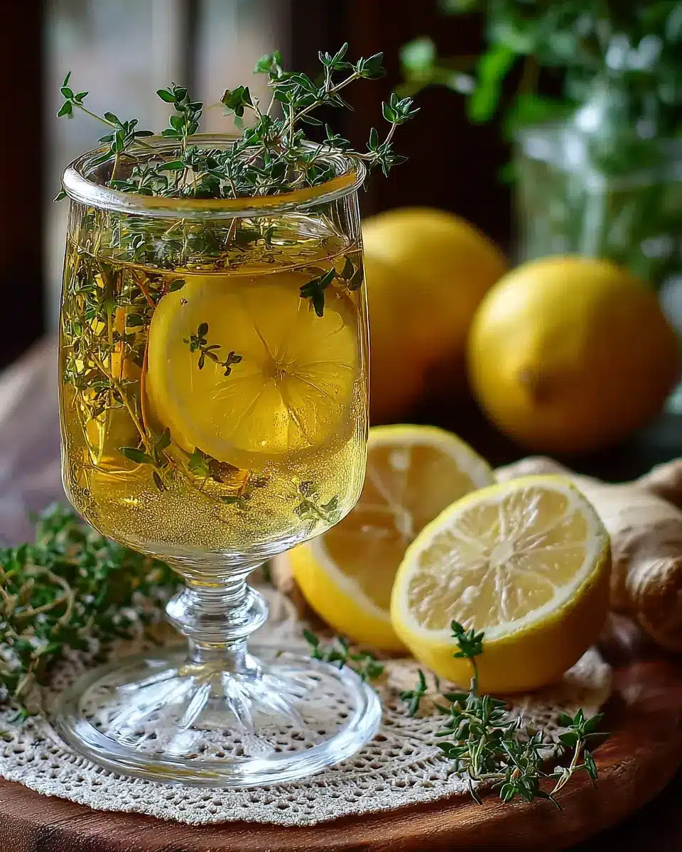 Sirop de Thym Maison au Citron et Gingembre
