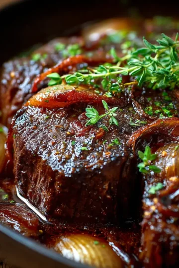 Bœuf Mijoté aux Oignons Confits