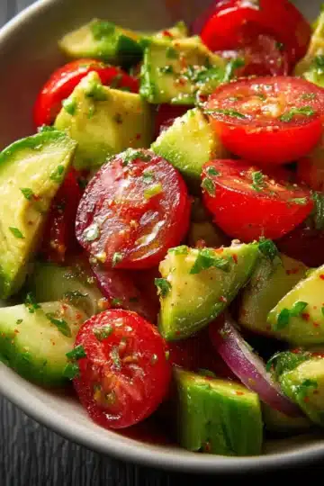 Salade Avocat, Tomates Cerises & Concombre
