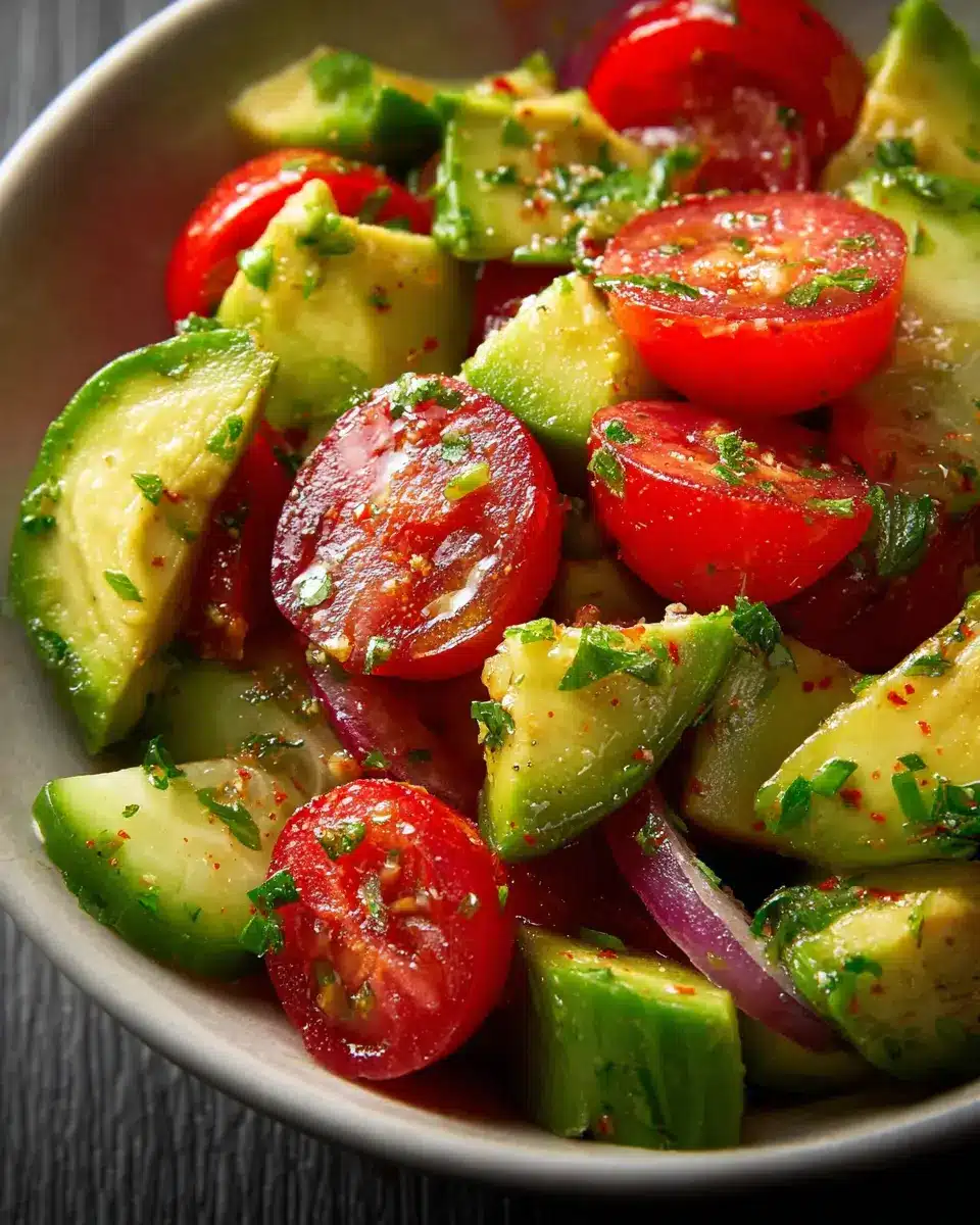 Salade Avocat, Tomates Cerises & Concombre