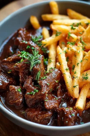 Carbonade Flamande et Frites Maison
