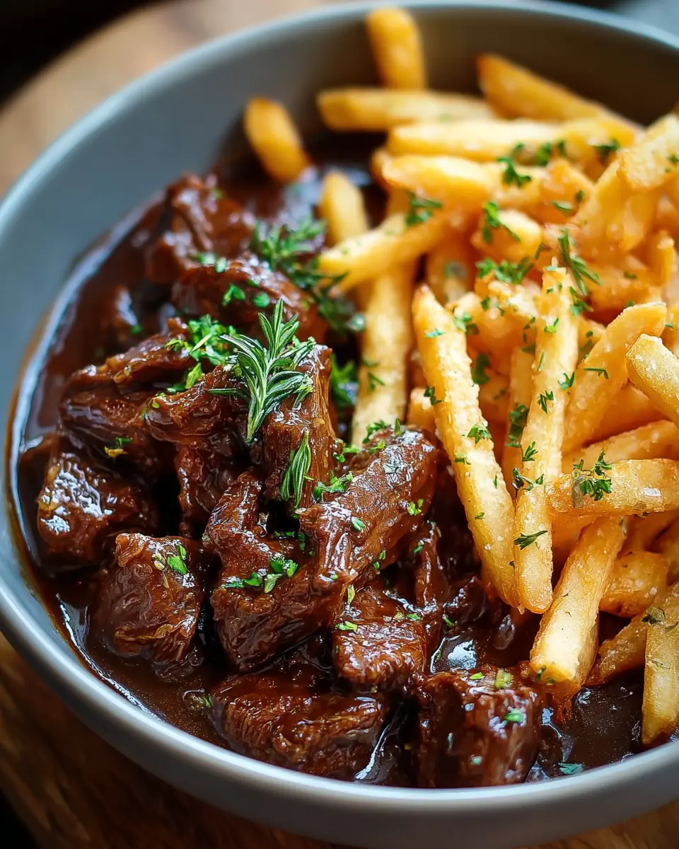 Carbonade Flamande et Frites Maison