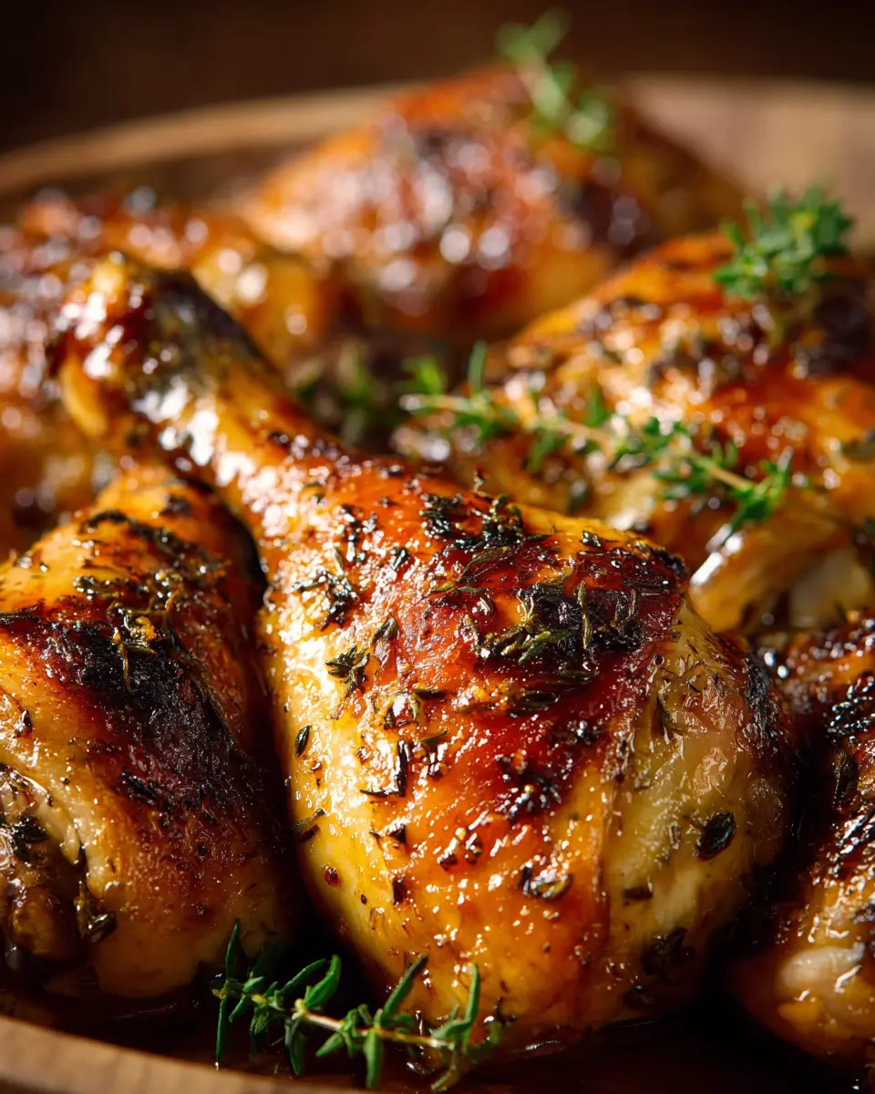 Pilons de Poulet Rôtis au Miel et au Thym