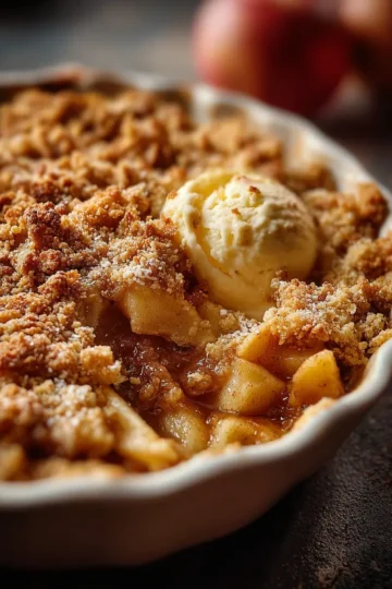Crumble aux Pommes WW Croustillant et Léger
