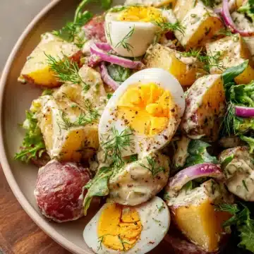 Salade de Pommes de Terre aux Œufs, Vinaigrette Crémeuse